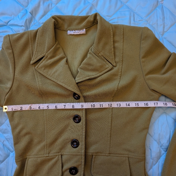 Chartreuse Knit Blazer by Alyn Paige - Picture 5 of 6